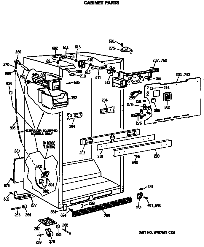 Hotpoint CTX24GISHRAD cabinet parts diagram