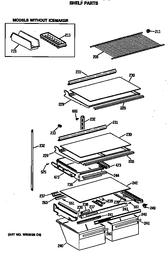 Hotpoint CTX24GISHRAD shelf parts diagram