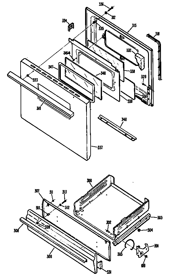 Hotpoint RGB528ER1 door diagram