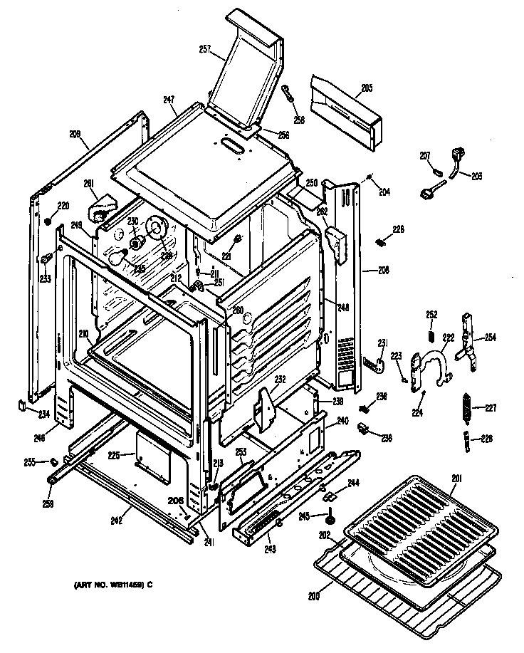 Hotpoint RGB528ER1 oven diagram