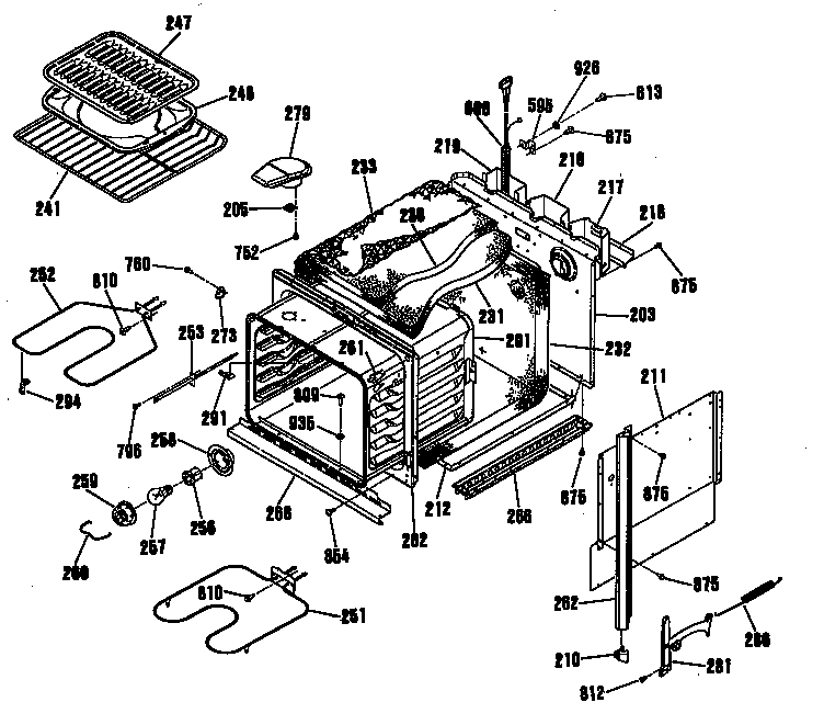 Hotpoint RK736GP5BG oven diagram