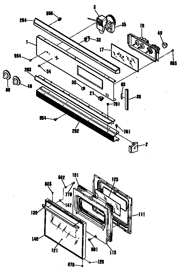 Hotpoint RK524GP3BG door diagram