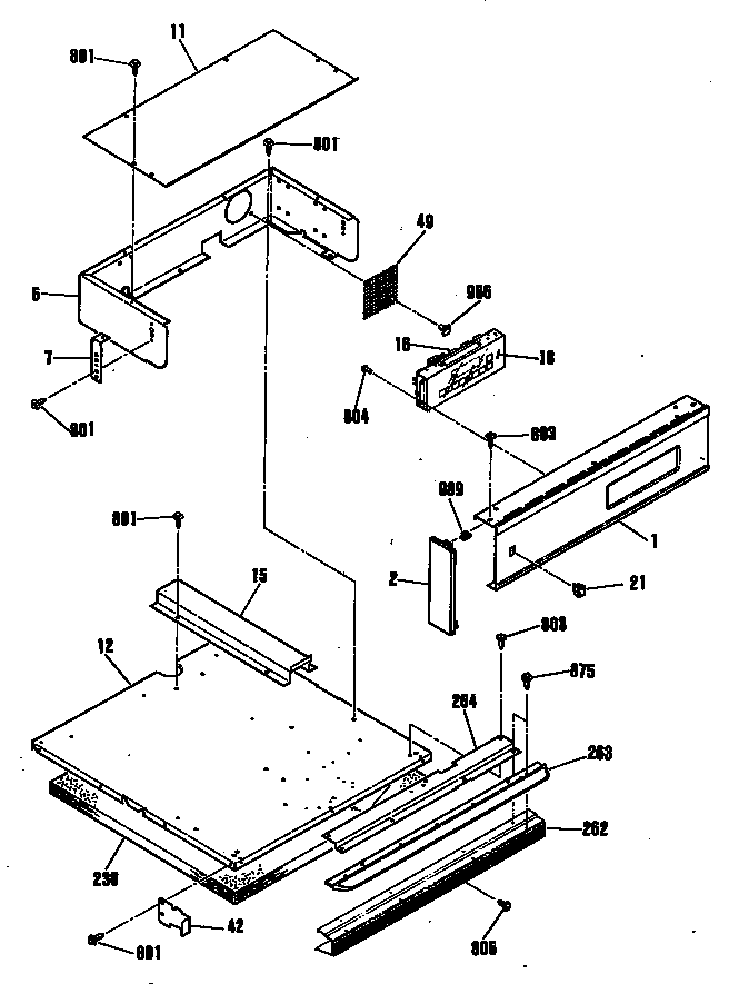 Hotpoint RGJ534GEP2BG cabinet diagram