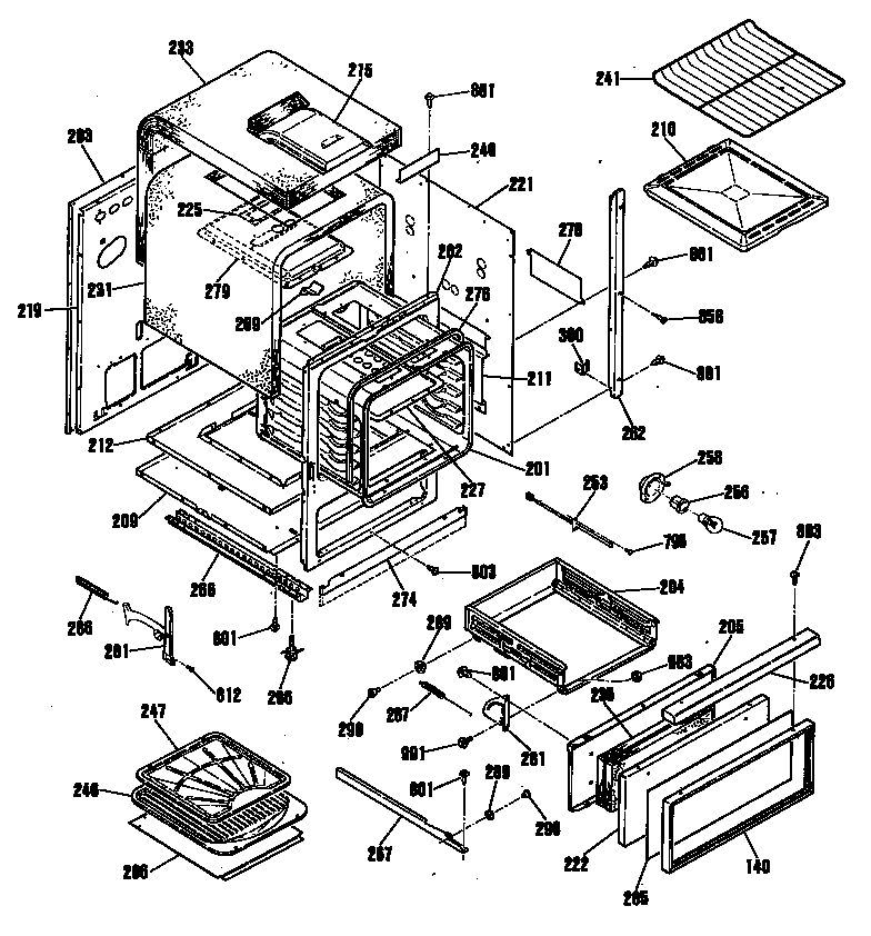 Hotpoint RGJ534GEP2BG oven diagram