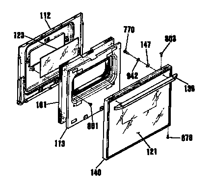 Hotpoint RGJ534GEP2BG door diagram
