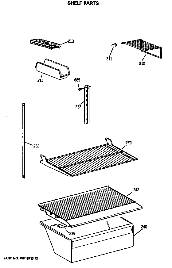 Hotpoint CTX18CASARAD shelf parts diagram