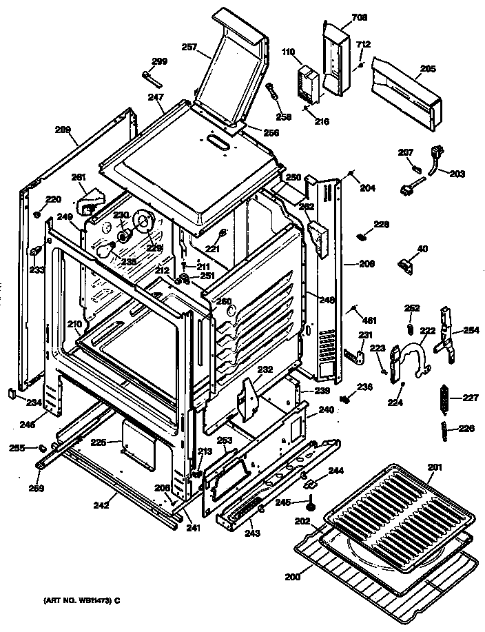 Hotpoint RGB527ET1 oven diagram