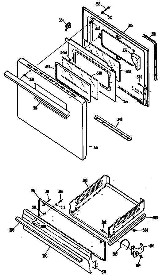 Hotpoint RGB527ET1 door diagram