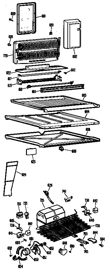 Hotpoint CTF17EBCR shelves diagram