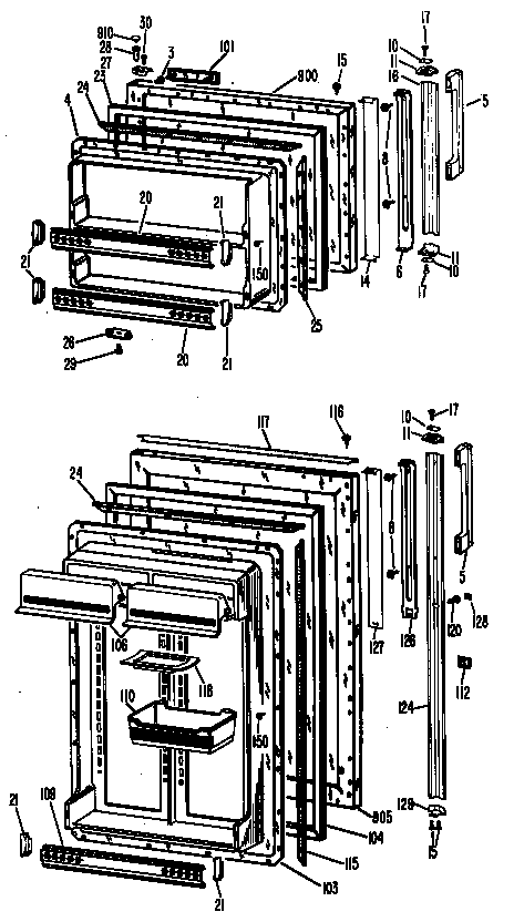 Hotpoint CTF21GBBR doors diagram