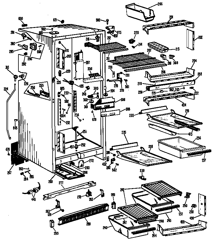 Hotpoint CTF21GBBR cabinet diagram