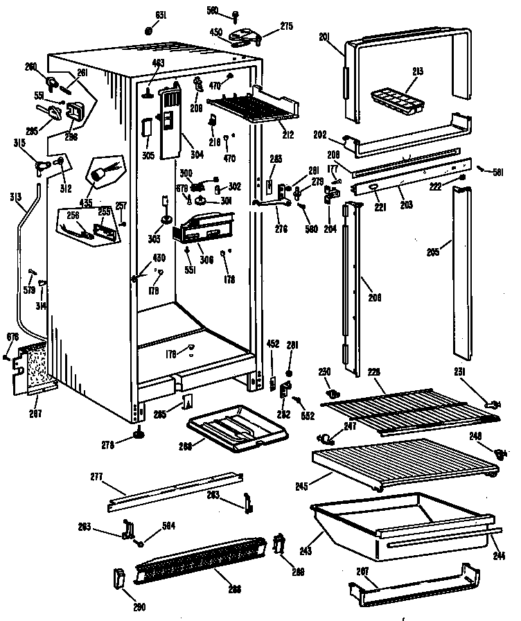 Hotpoint CTF15CBCR cabinet diagram