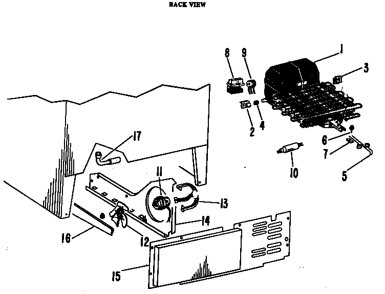 Hotpoint CSF24EMR back view diagram