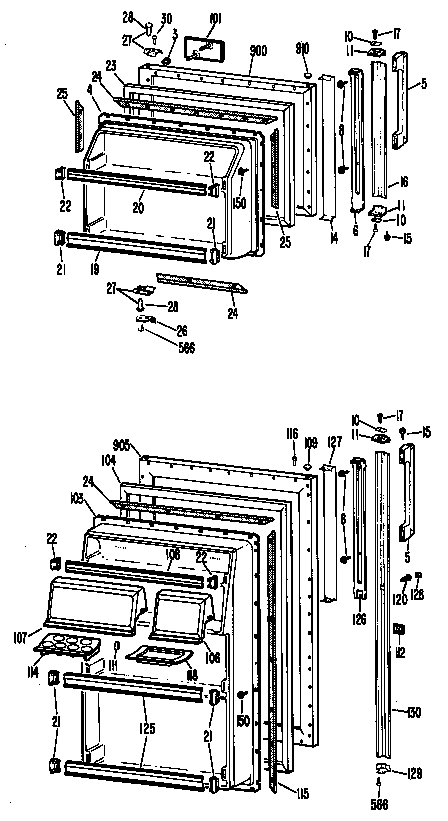 Hotpoint CTF17GCBR doors diagram
