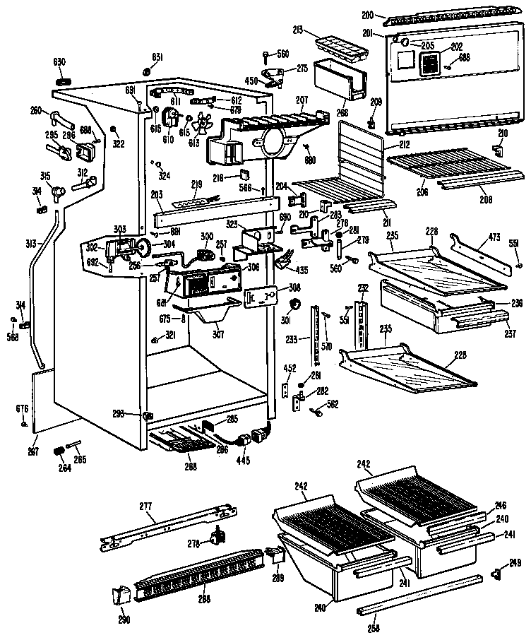 Hotpoint CTF17GCBR cabinet diagram