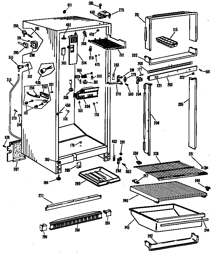 Hotpoint CTF15CCBL cabinet diagram