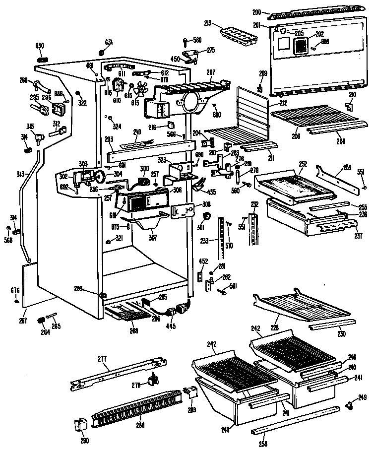 Hotpoint CTF17ECBR cabinet diagram