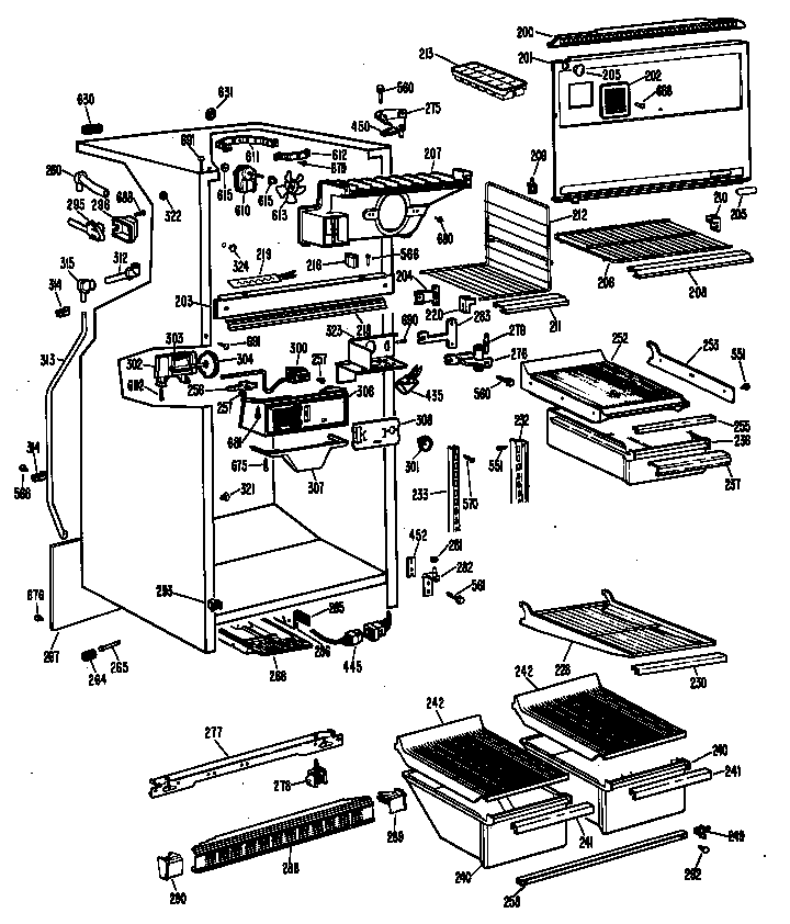 Hotpoint CTX18EFBR cabinet diagram