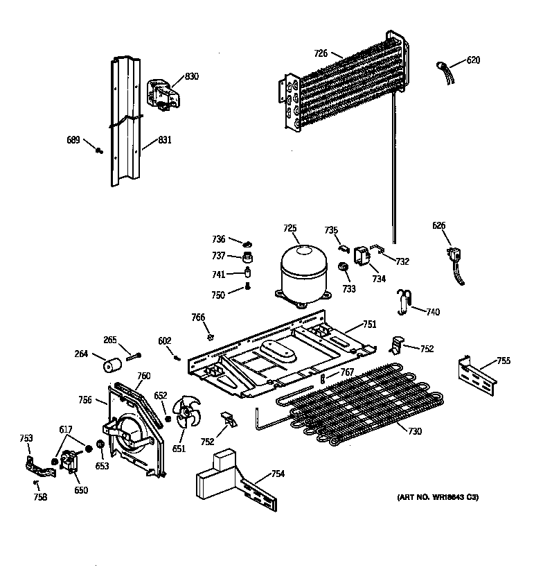 GE TBM18JACCRWW unit parts diagram