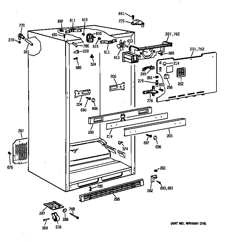 Hotpoint CTX19MACBRWW cabinet diagram