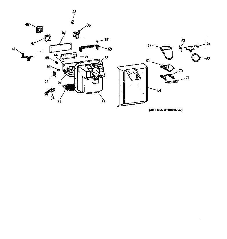 Kenmore 36358252894 dispenser diagram