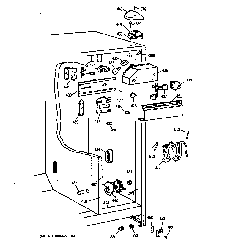 Kenmore 36358252894 fresh food section diagram