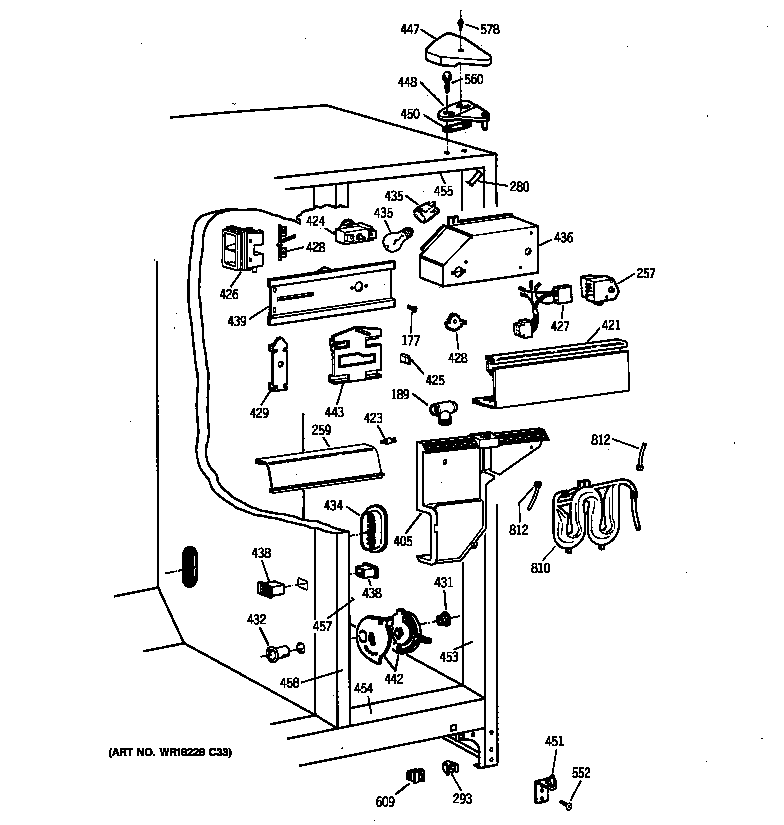 Kenmore 36358775894 fresh food section diagram
