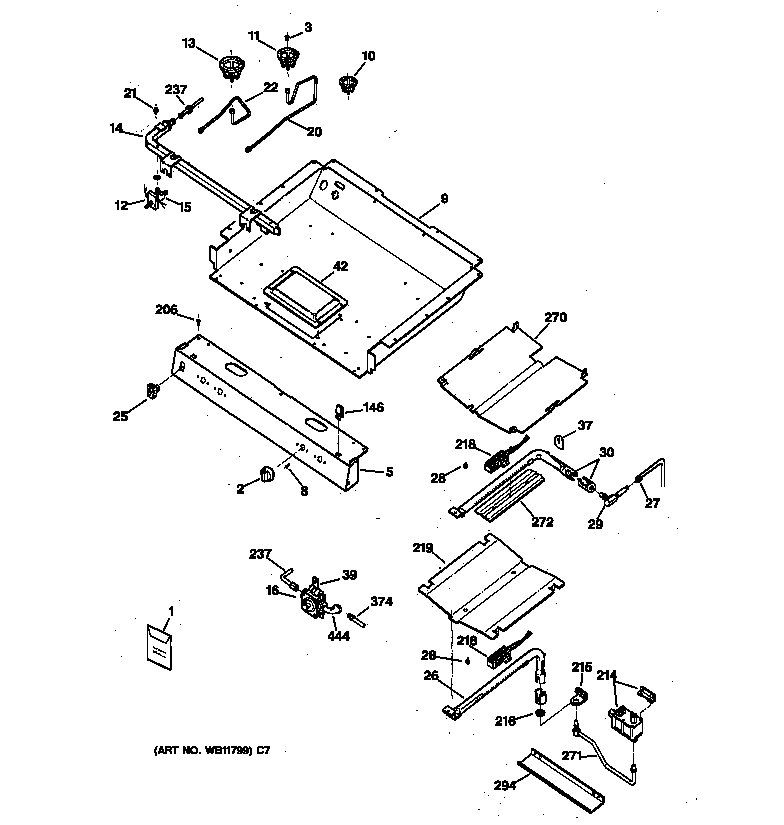 Kenmore 36275786892 burner parts diagram