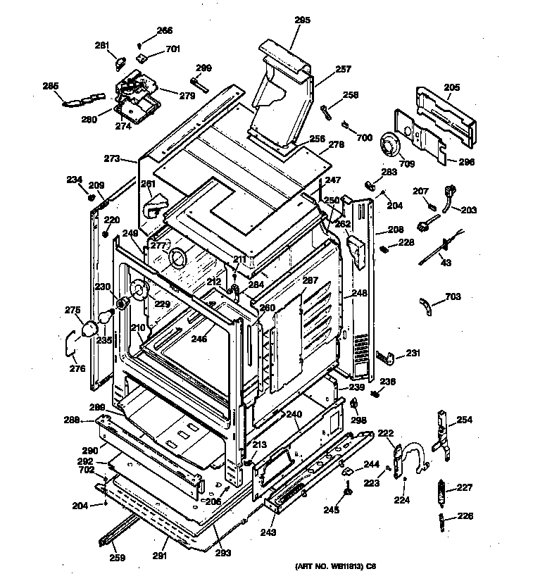 Kenmore 36275786892 body parts diagram