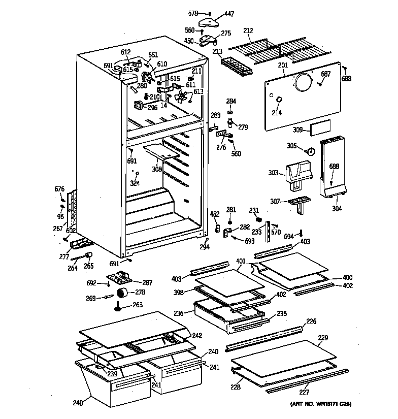 Kenmore 36369462991 cabinet diagram