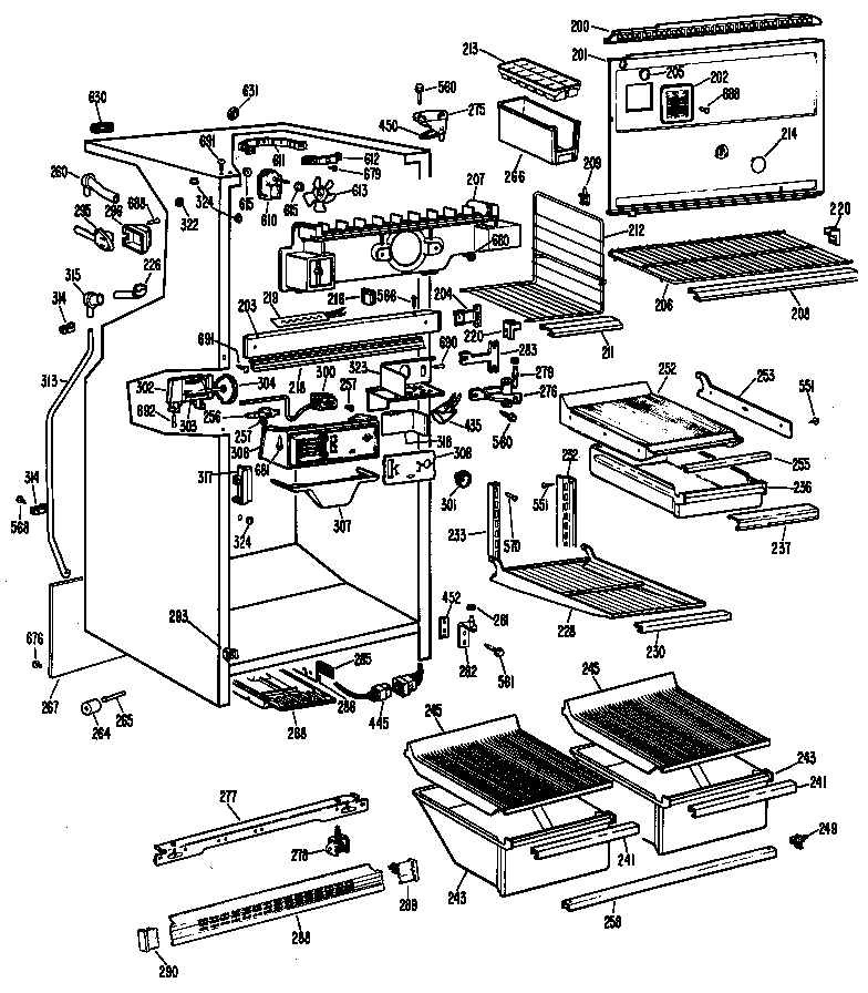 Hotpoint CTF23HFBR chassis diagram
