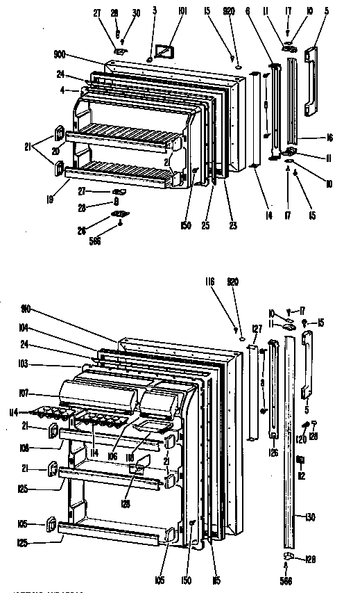 Hotpoint CTX20GFCR doors diagram