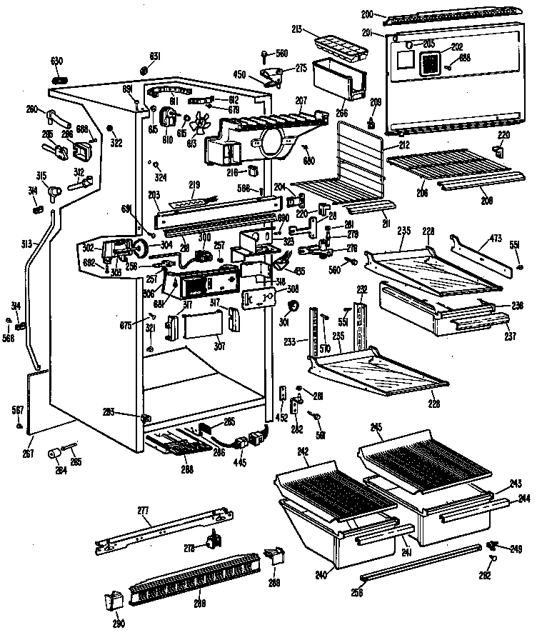 Hotpoint CTX20GFCR chassis diagram