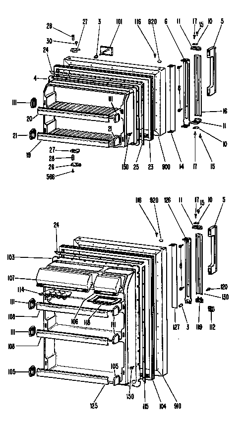 Hotpoint CTX18CGRR doors diagram