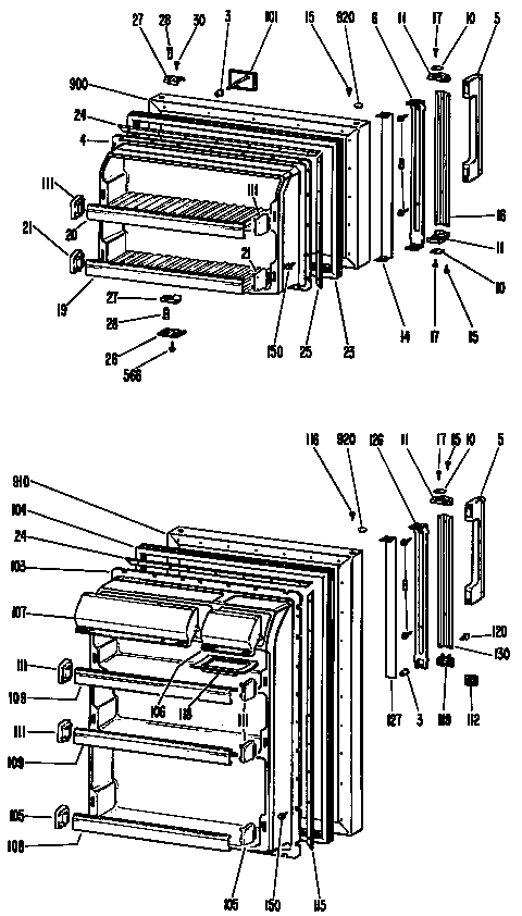 Hotpoint CTX18EHBR doors diagram