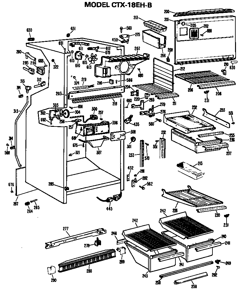 Hotpoint CTX18EHBR chassis diagram
