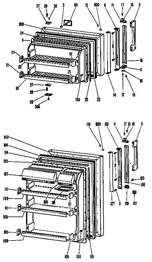 Hotpoint CTX18HHBR doors diagram