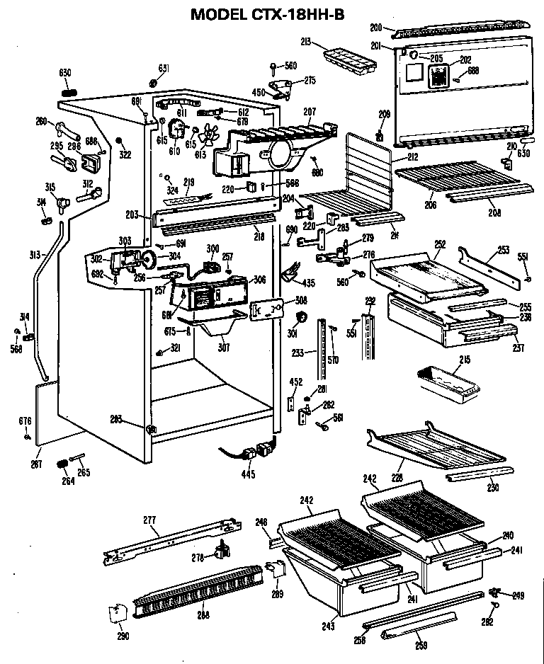 Hotpoint CTX18HHBR chassis diagram