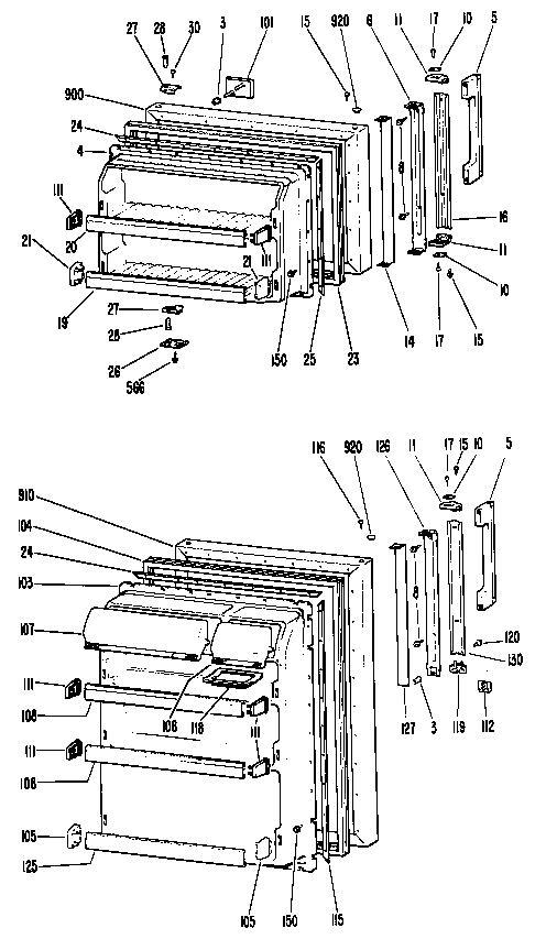 Hotpoint CTX20EJBR doors diagram