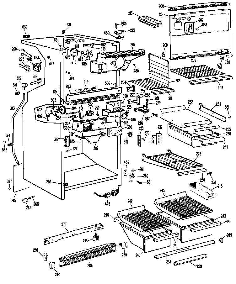 Hotpoint CTX20EJBR chassis diagram