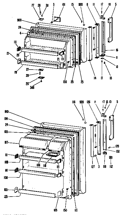 Hotpoint CTX20PJBR doors diagram