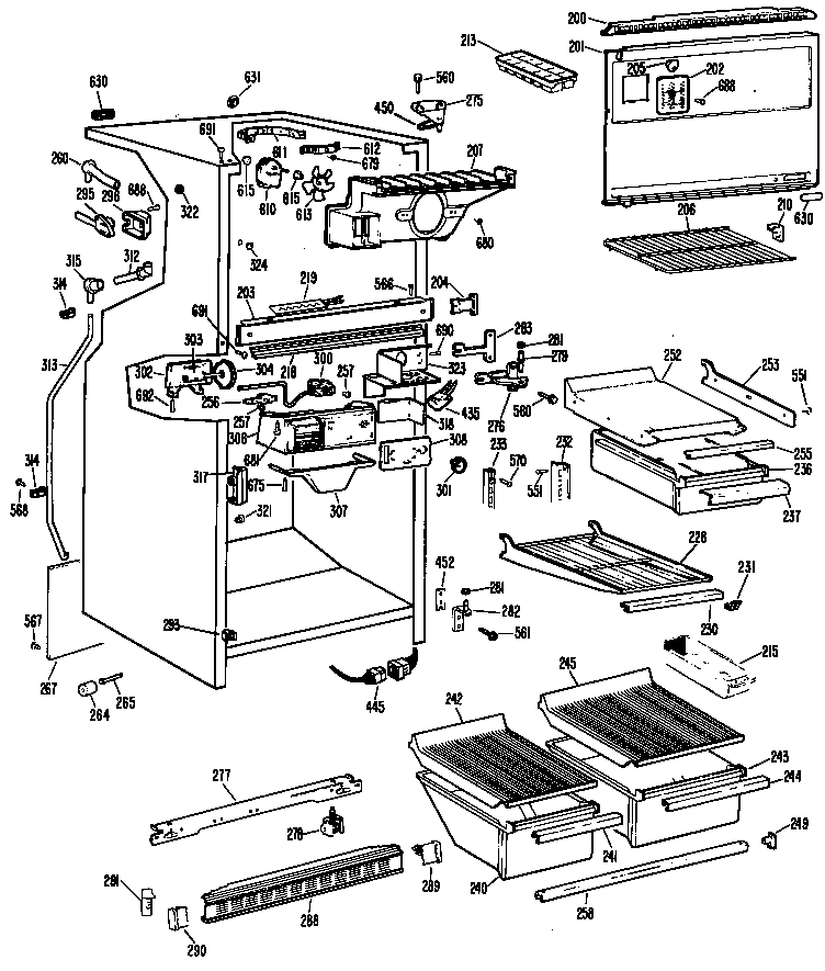 Hotpoint CTX20PJBR chassis diagram