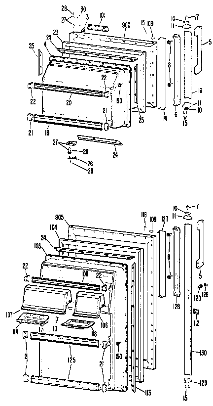 Hotpoint CTF19EBFR doors diagram