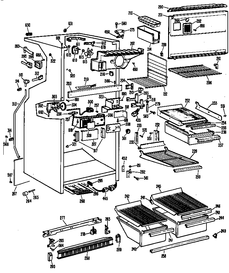 Hotpoint CTF19EBFR chassis diagram