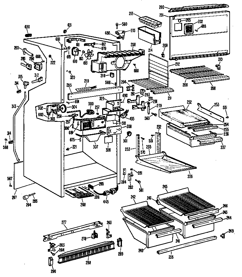 Hotpoint CTF19GBFR chassis diagram