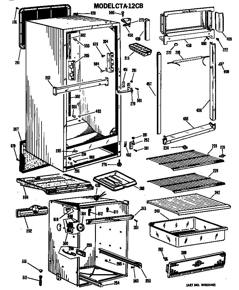 Hotpoint CTA12CBDR chassis diagram