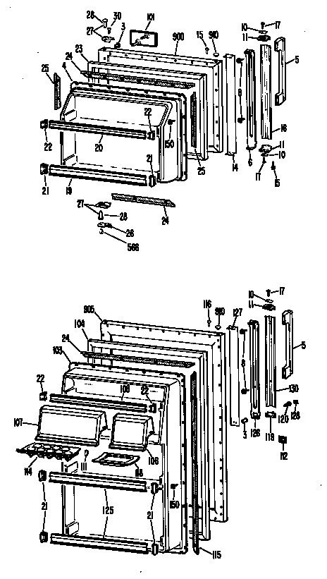 Hotpoint CTF19ECCR doors diagram