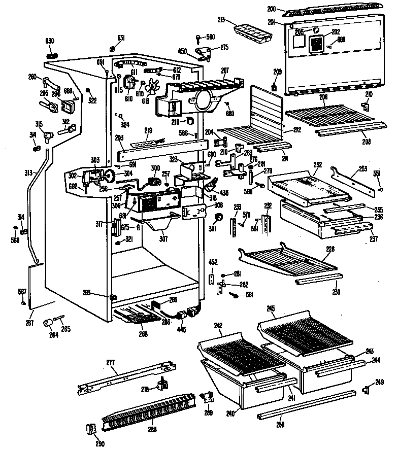 Hotpoint CTF19ECCR chassis diagram