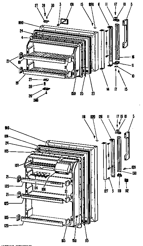 Hotpoint CTX18LFCR doors diagram