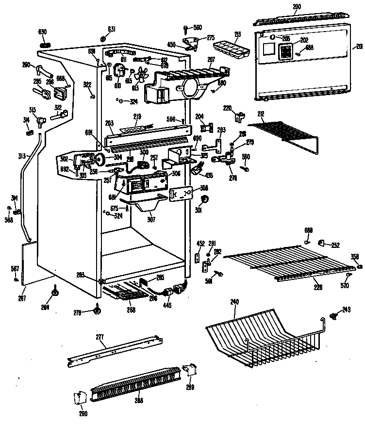 Hotpoint CTX18LFCR chassis diagram